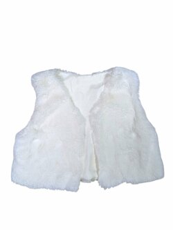 Bílá vestička s kožíškem outlet Willowbrook hospice